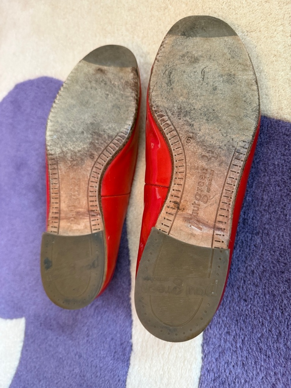 Paul Green Glossy Orange Patent Tassel Loafers - Picture 10 of 10